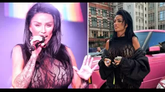 Katie Price arrives late to Manchester pride show, causing a delay of 90 minutes.