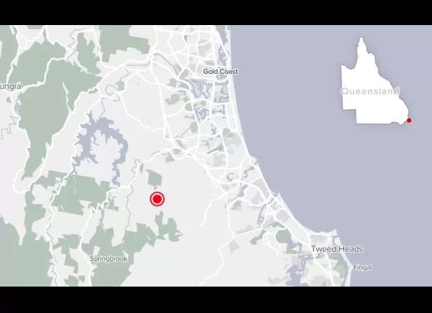 A man has died and four others were hurt after a car rolled over in the Gold Coast Hinterland.