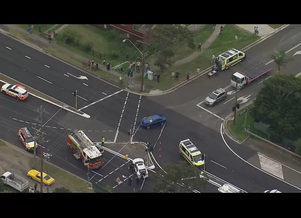 Authorities react to large event in southern part of Sydney, Australia.