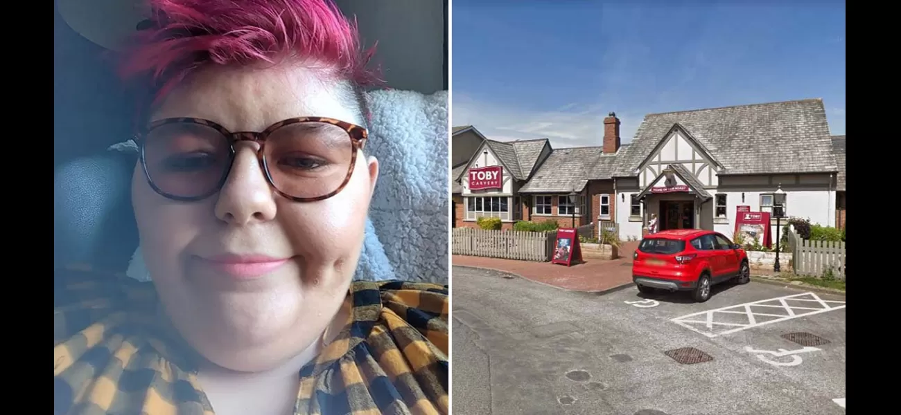 A woman claims that a Toby Carvery manager denied her an interview because of her disability.