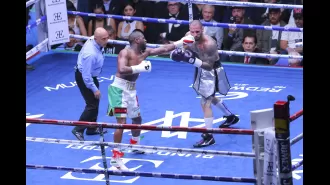 Floyd Mayweather Jr causes chaos by getting referee kicked out during boxing match.
