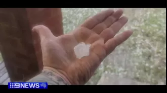 Bendigo hit by massive hail and wild weather in Victoria.