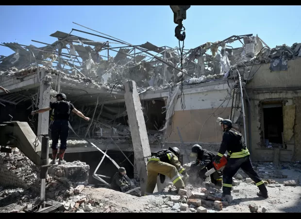 A British man was killed when a Russian missile hit his hotel in Ukraine.