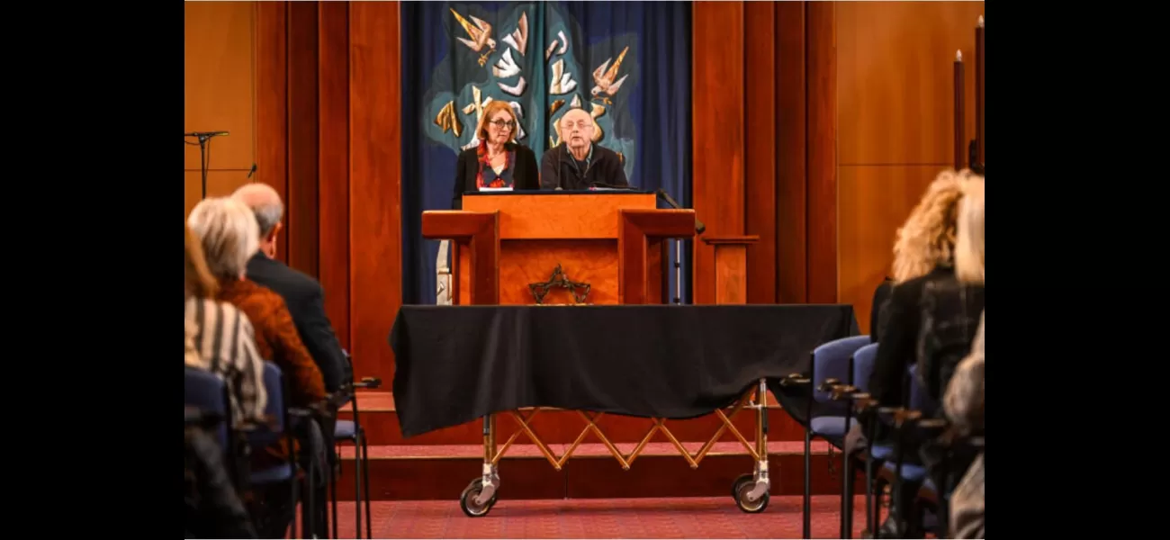 Hundreds gather to bid emotional farewell to beloved sports journalist during moving service.