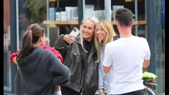 Molly-Mae Hague tries to conceal her sadness while spending time with a fan and her daughter Bambi.