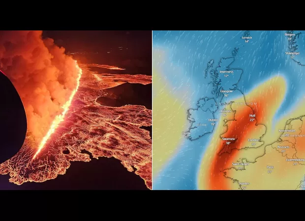 Hazardous gas cloud to make second appearance in UK within hours.