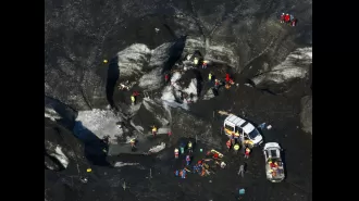 Tourist's death in Iceland ice cave collapse stops police search.