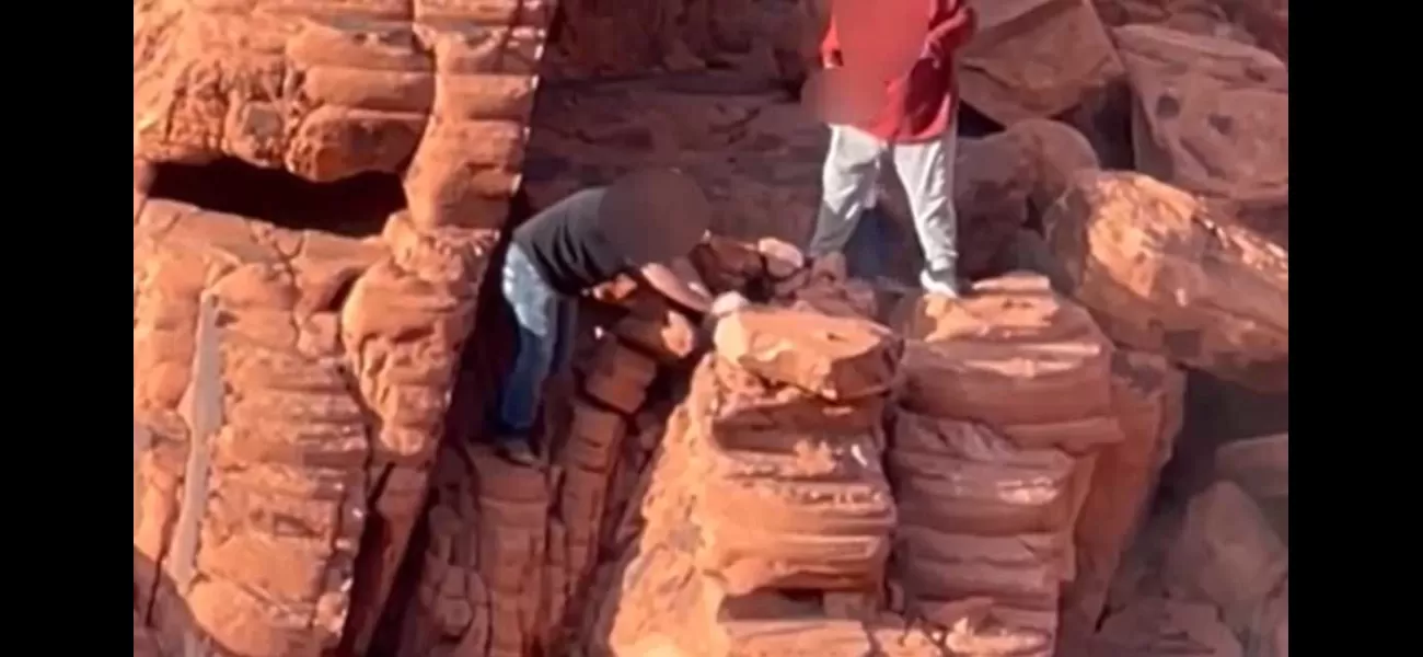 Two individuals face charges for reportedly defacing ancient rocks at Lake Mead.