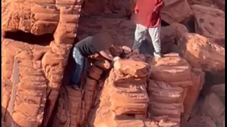 Two individuals face charges for reportedly defacing ancient rocks at Lake Mead.