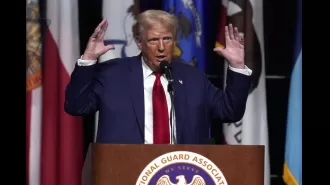 Trump cautions about potential global conflict as he tries to halt Kamala Harris's rise in popularity.