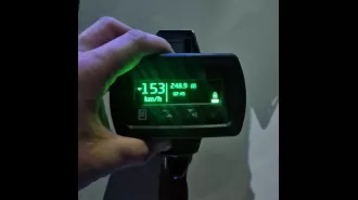 Unlicensed driver fled police after reaching 153kph.