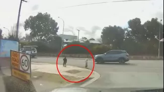 Children seen near busy street after escaping from daycare through fence.