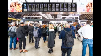 Extreme weather disrupts services at major UK station.