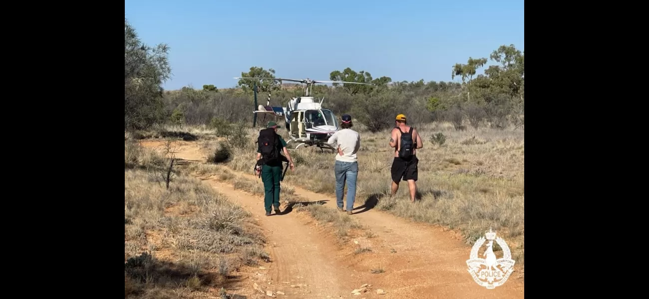 Two hikers saved after getting lost on hike near Alice Springs.