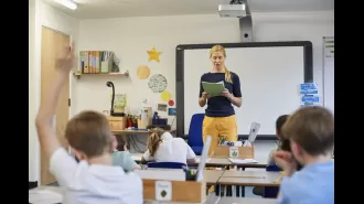 AI assists teachers in grading assignments.