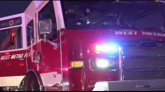 Firefighters controlled a 35-acre wildfire near Denver Water treatment plant in Douglas County.