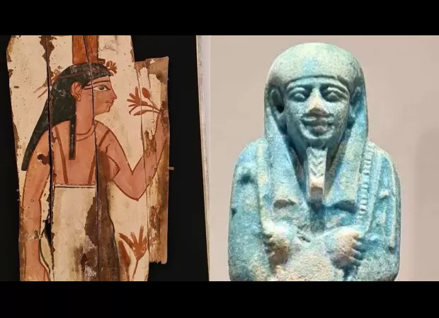 Egypt finds ancient artifacts, including a preserved head.