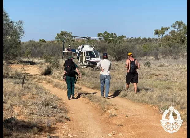 Two hikers saved after getting lost on hike near Alice Springs.