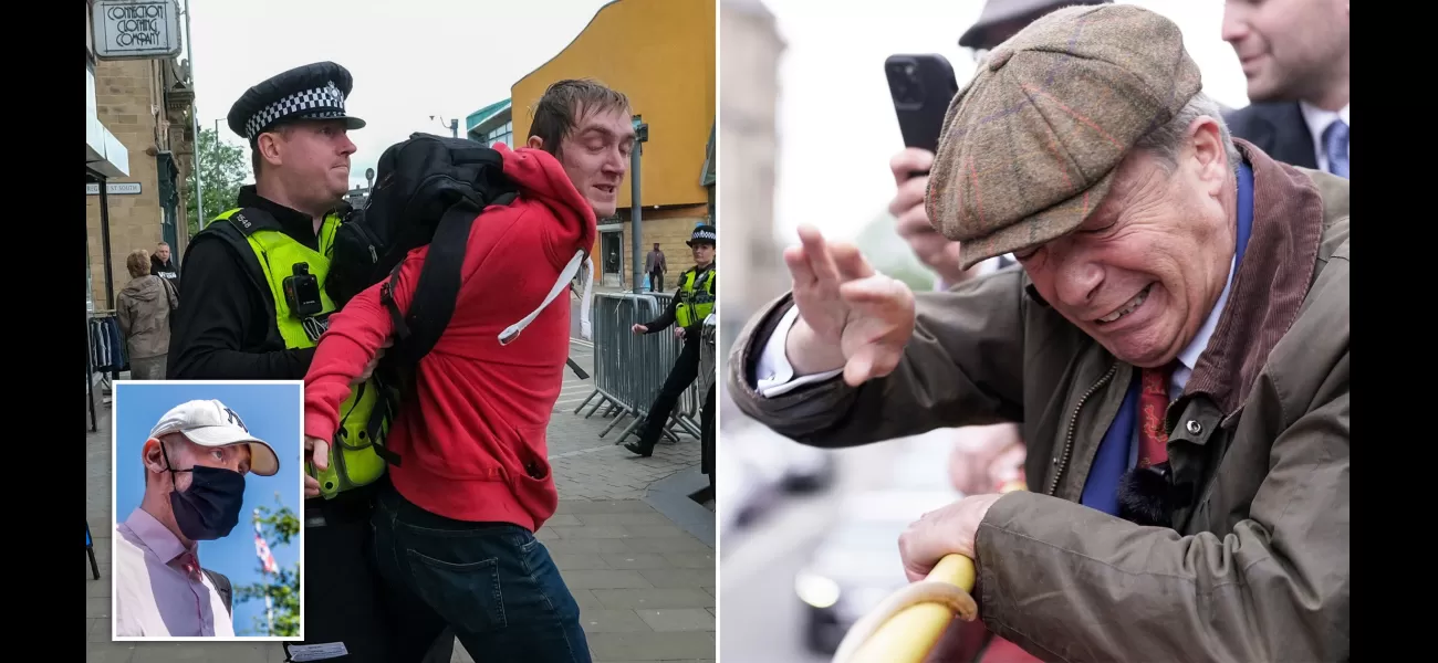 A man who threw a coffee cup at Nigel Farage will not go to jail.