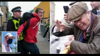 A man who threw a coffee cup at Nigel Farage will not go to jail.