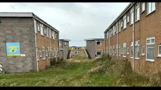 Former lively vacation spot now abandoned and covered in vegetation