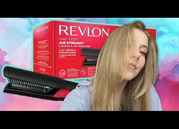 I tried out the new Revlon 2-in-1 hair tool that both dries and straightens.