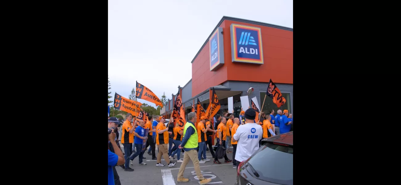TWU workers staging protest at Aldi headquarters
