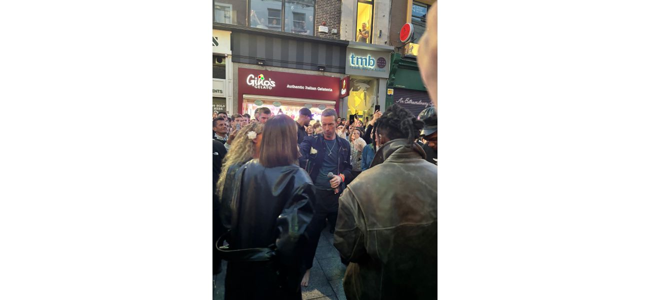 Coldplay surprises fans with unconventional 'barefoot' street performance of their hit song, repeated 5 times.
