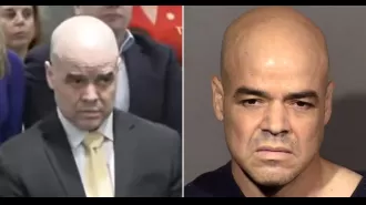 Politician found guilty of killing journalist for negative articles, shakes head in disbelief.