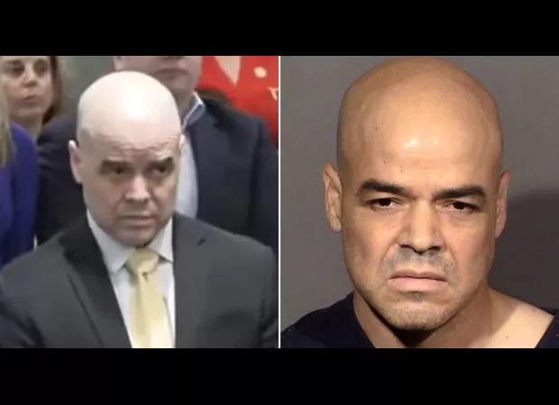 Politician found guilty of killing journalist for negative articles, shakes head in disbelief.