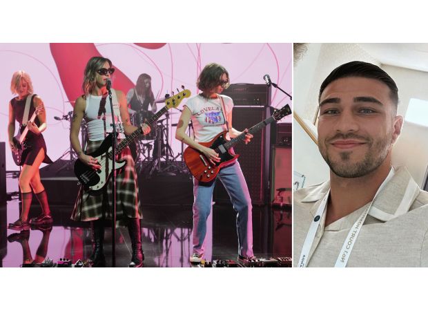 Canadian rock band performs song about Tommy Fury, who is called out and criticized during their concert.