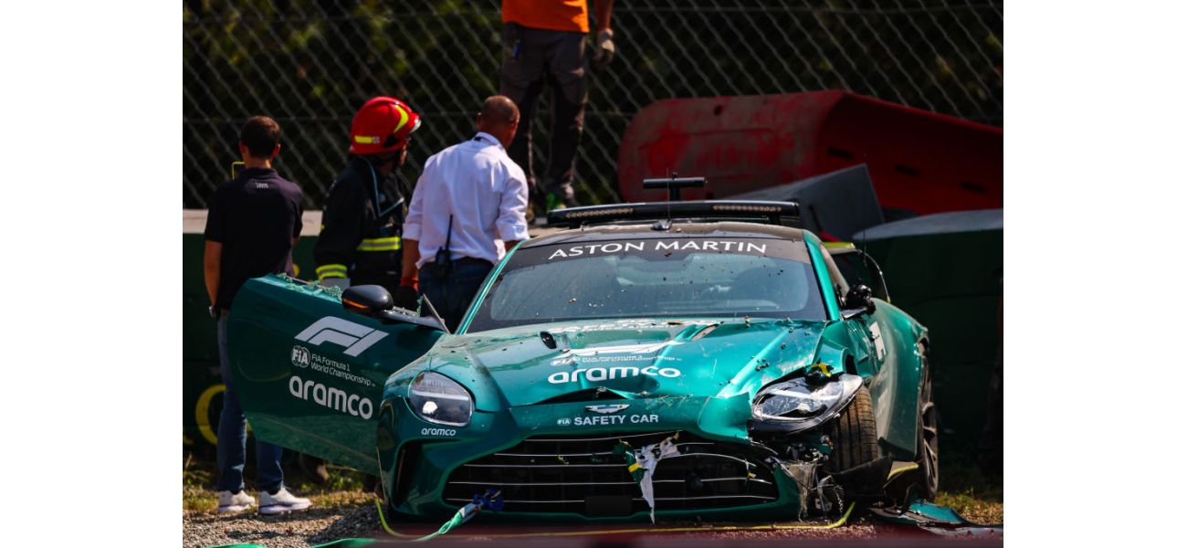 Safety car crashes during Italian Grand Prix in strange incident at high speed.
