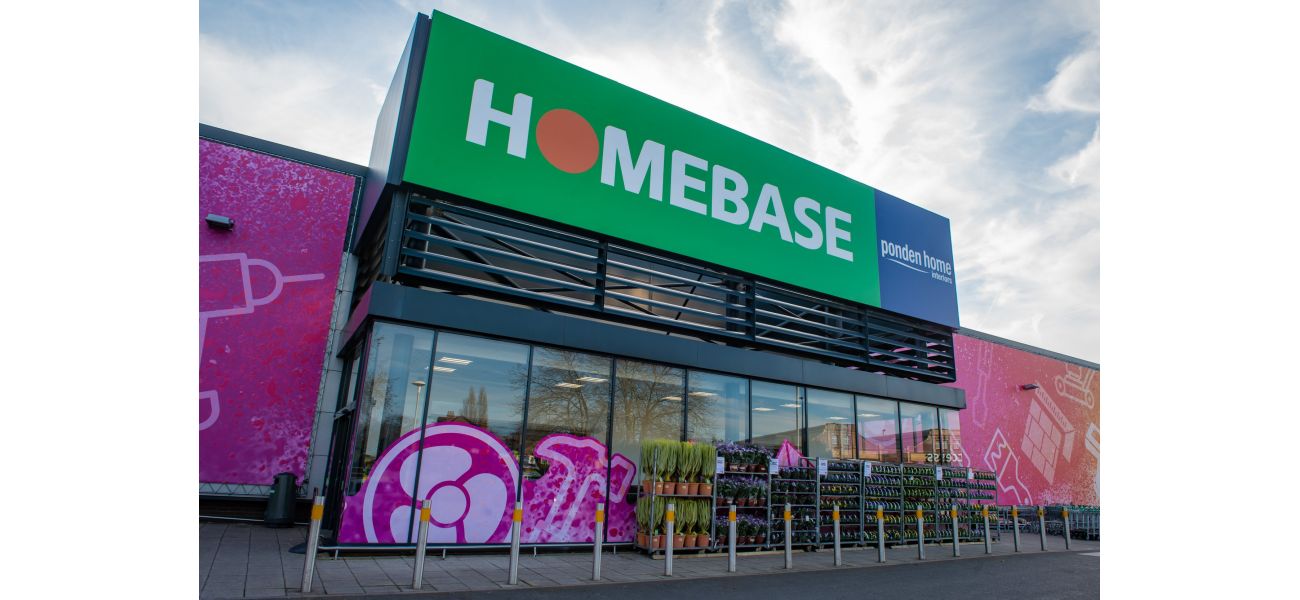 The map displays the locations of Homebase stores that will be converted into Sainsbury's.