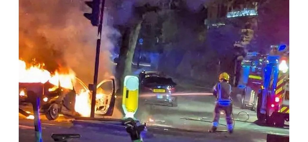 5-year-old girl tragically killed in car crash, car caught fire.