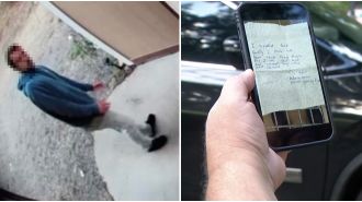 A thief who ate spaghetti and terrorized a neighborhood left a strange note after breaking into a home.