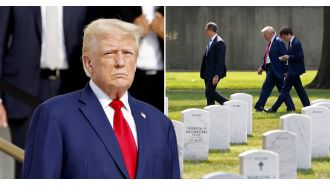 Trump campaign reprimanded by US Army for disrespecting cemetery guard.