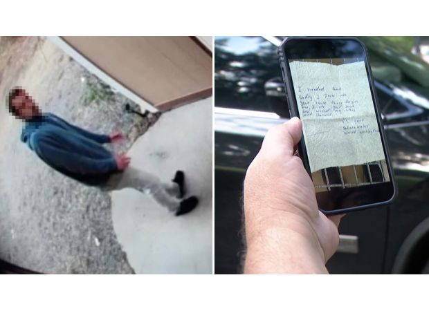 A thief who ate spaghetti and terrorized a neighborhood left a strange note after breaking into a home.