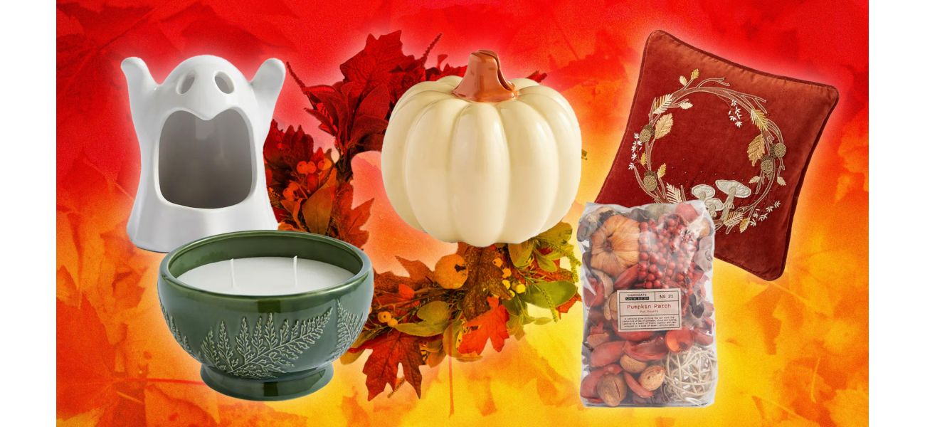 Get your house ready for fall with affordable autumn decorations starting at £2 from Dunelm.