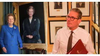 Keir Starmer takes down Margaret Thatcher portrait from Downing Street due to discomforting nature.