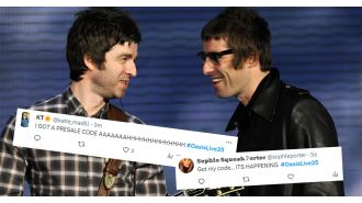 Loyal Oasis fans thrilled to finally receive pre-sale ticket codes, feeling like they were chosen by the gods.