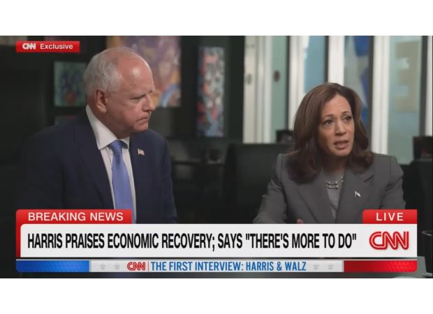 Trump uses famous slogan to describe Harris's first major interview.