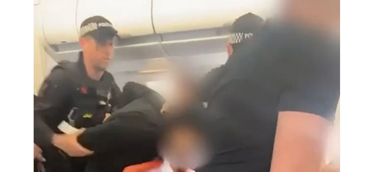A Jet2 passenger caused a disturbance and was forcibly removed from the plane at the airport.