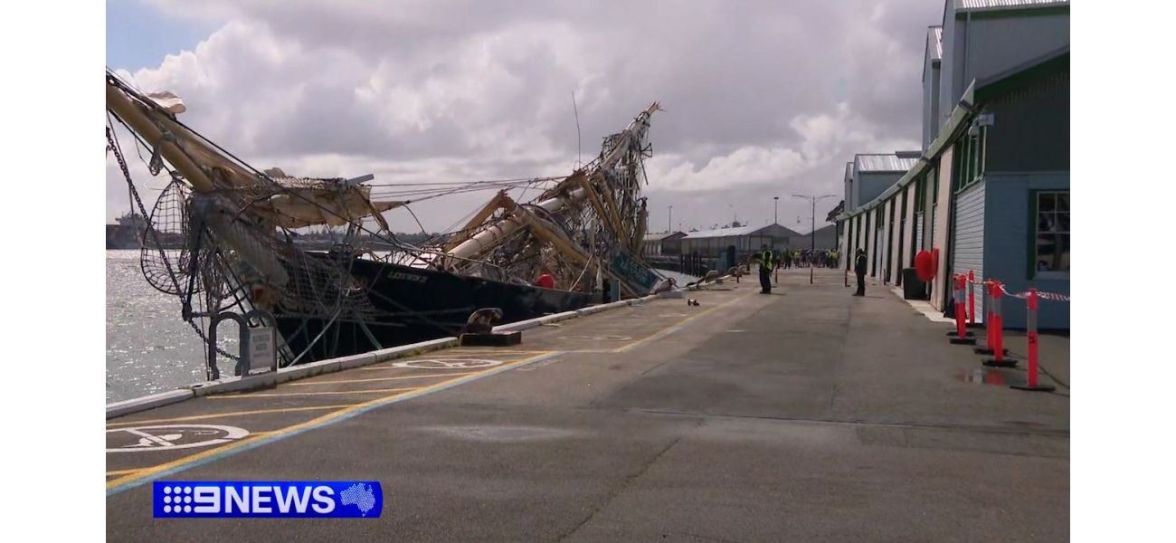 Famous sailing ship destroyed in Perth port crash with container ship.