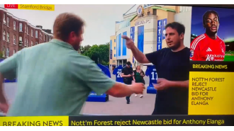 Sky Sports apologizes for interruption during deadline day coverage when a man with 