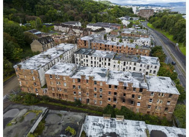 Derelict UK housing complex likened to Chernobyl to be destroyed, but five residents still refuse to leave.