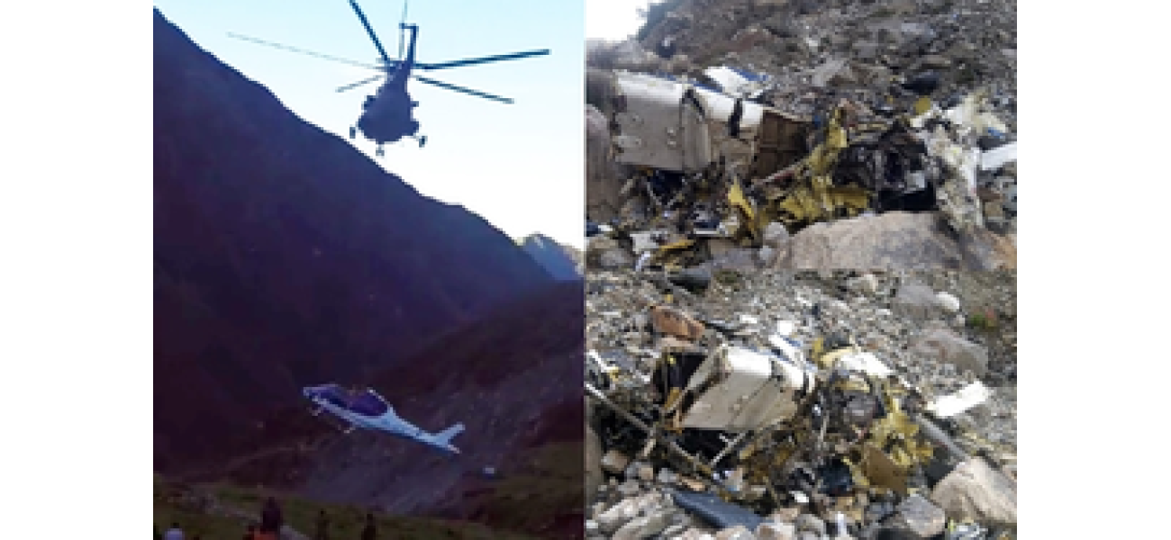 Helicopter crashes in Rudraprayag, India after being airlifted by M-17, video released.
