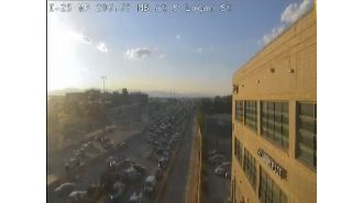 Part of northbound I-25 in Denver shut down due to deadly accident.