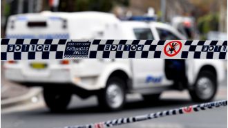 A man was accused of aiming a crossbow at another man in the Blue Mountains.