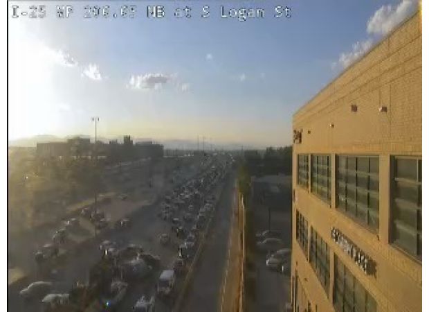 Part of northbound I-25 in Denver shut down due to deadly accident.