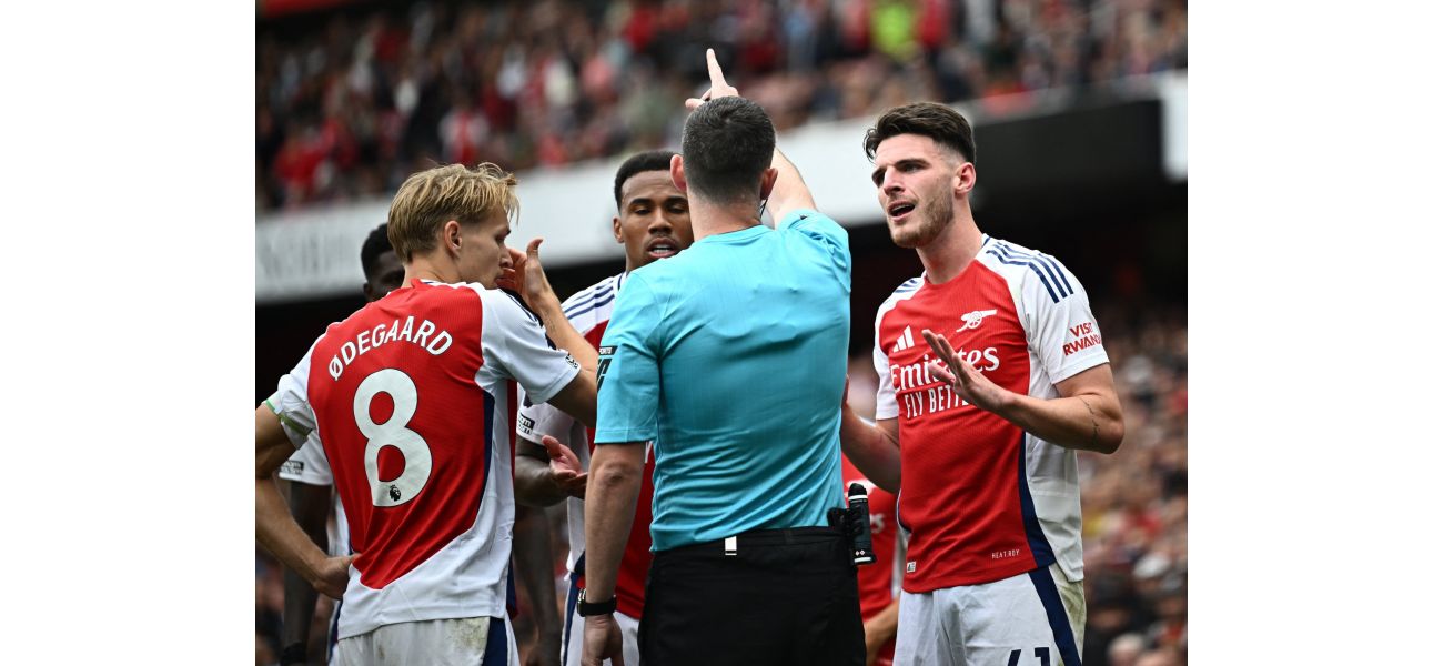 Decan Rice received a red card in the Premier League due to a controversial decision, causing outrage among Arsenal supporters.